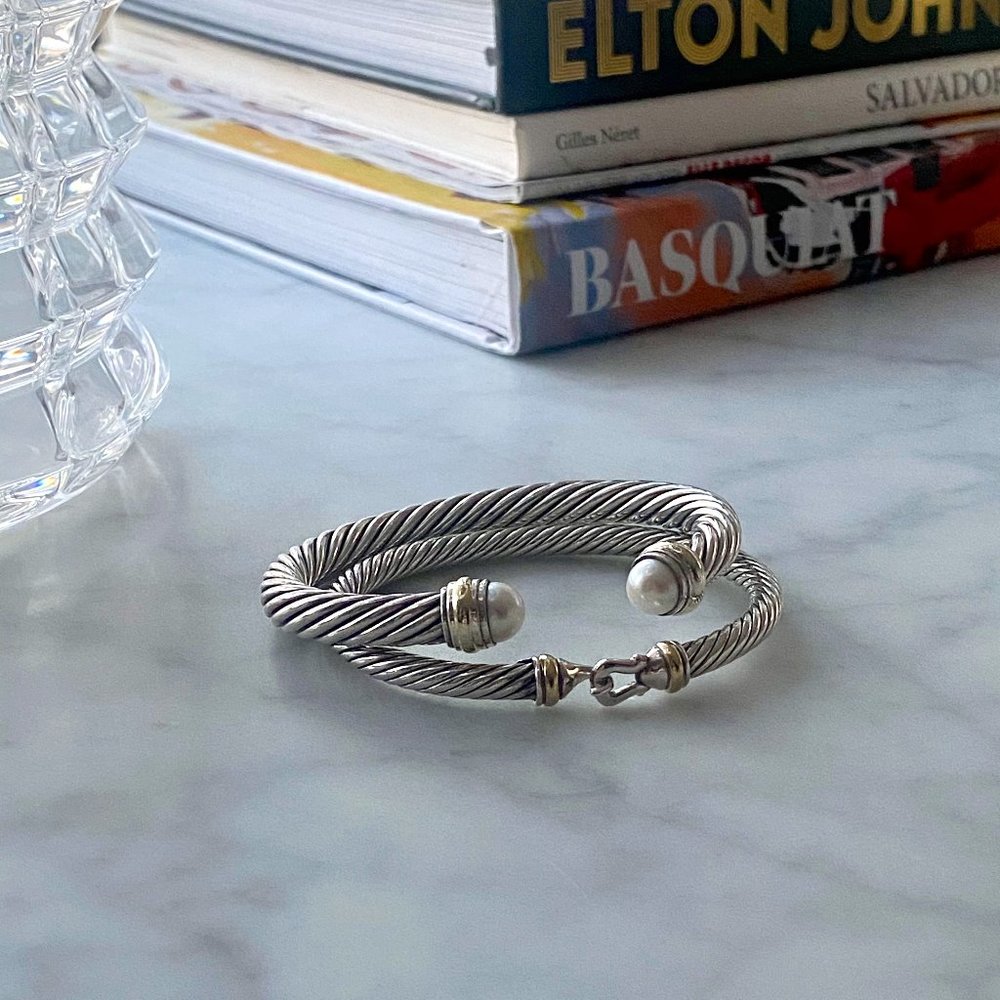 Yurman Cable Classic Bracelet w/ Pearl & 18K Gold
